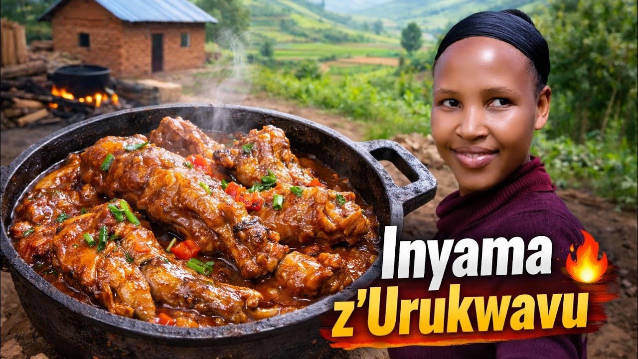Dore uko mu cyaro duteka inyama z'urukwavu😋