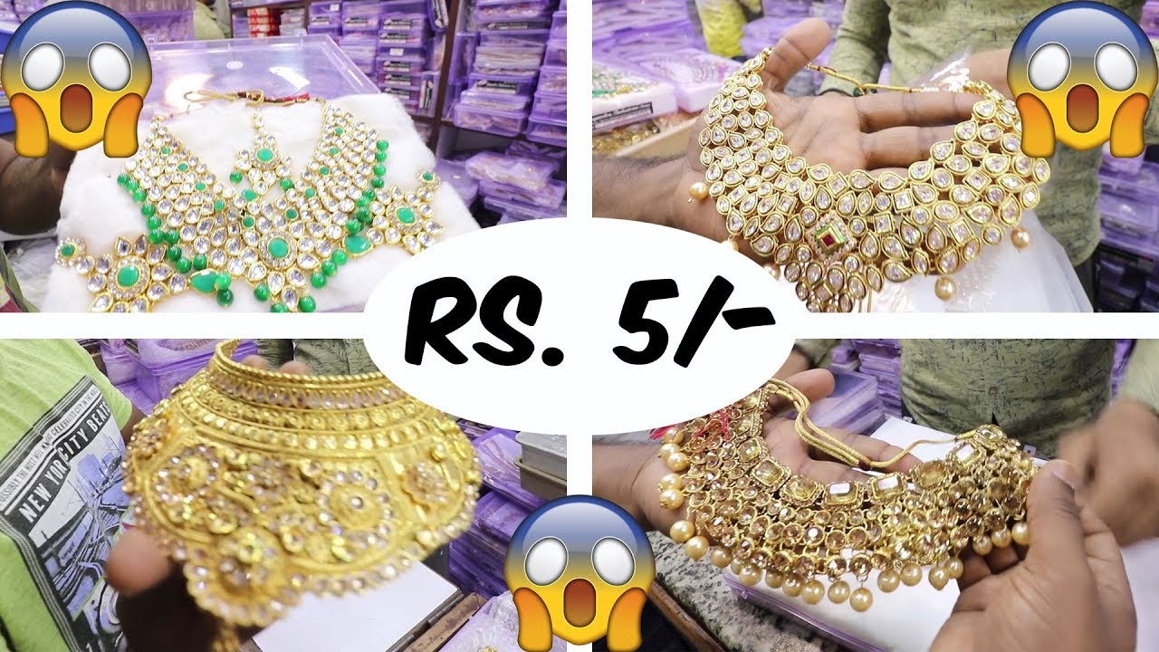 Jewellery Wholesale Market In Sadar Bazar | Bridal Jewellery Collection 2018 | Artificial Jewellery