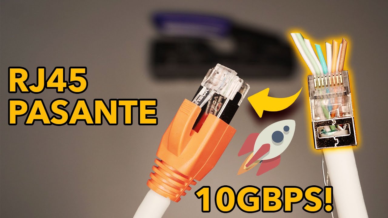 Crimpar cable de red 10G fácil! Cat6A y RJ45 pasante