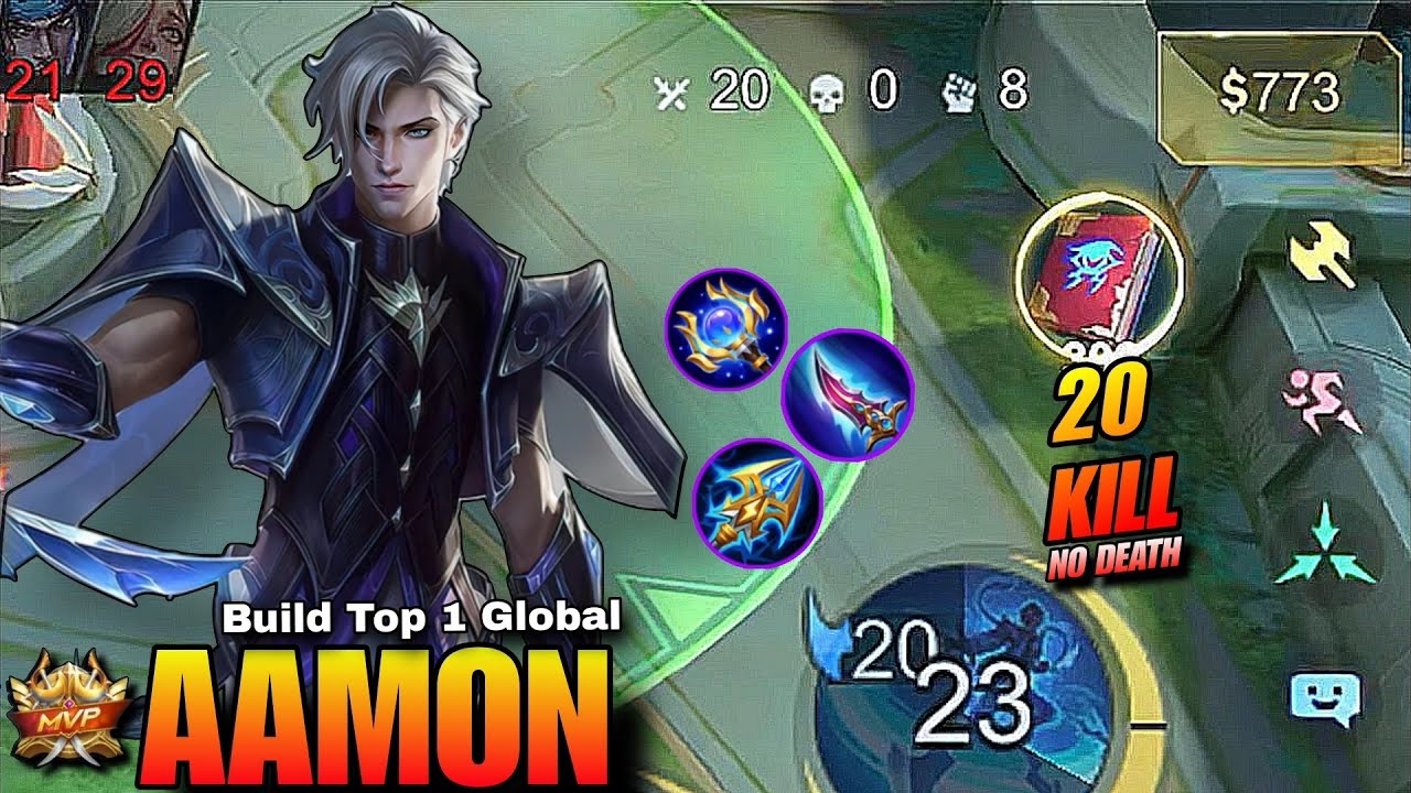 20 Kills No Death!! Top Global Aamon Best Build 2026 &ndash; Insane Burst Damage | MLBB