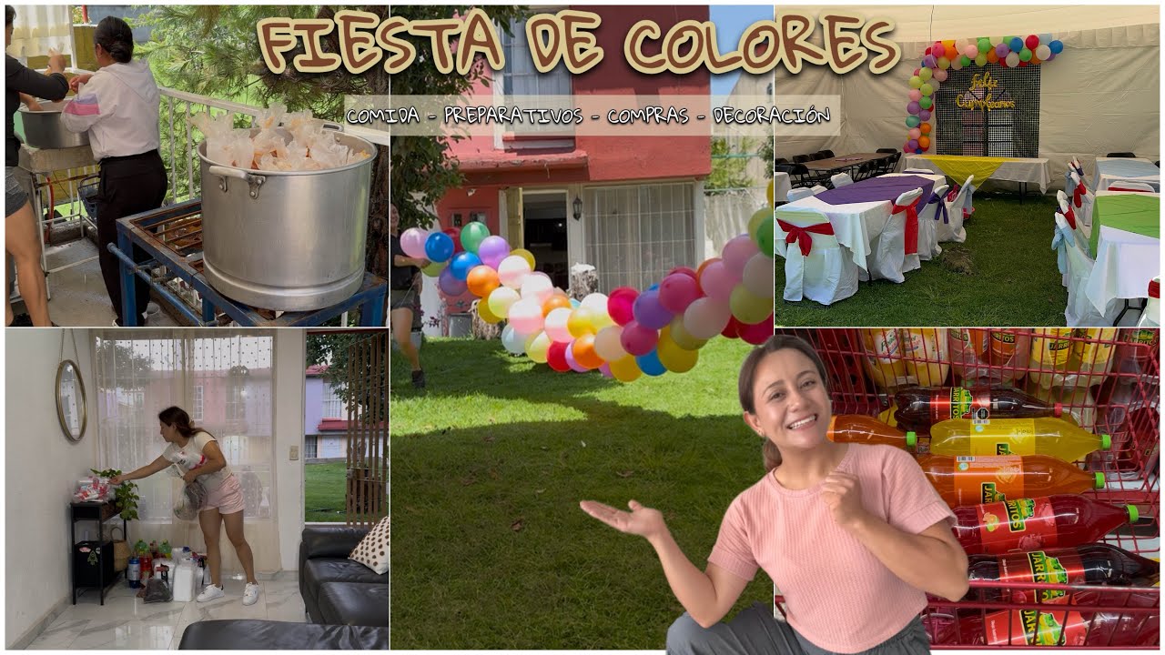 PREPARATIVOS para la FIESTA ✨ Comida || Receta de mi suegra || Decoración de colores 🌈 parte 1
