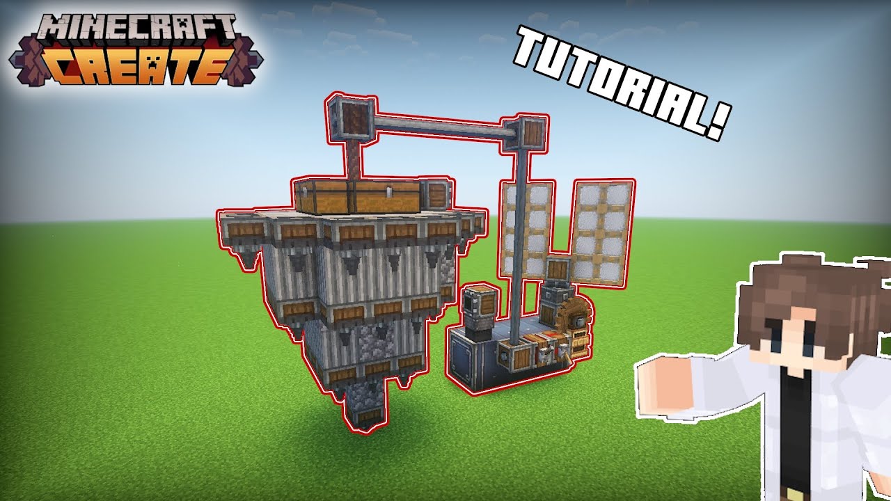 Construye TU propio TALADRO que mine CHUNKS ENTEROS | Minecraft Create (Tutorial))