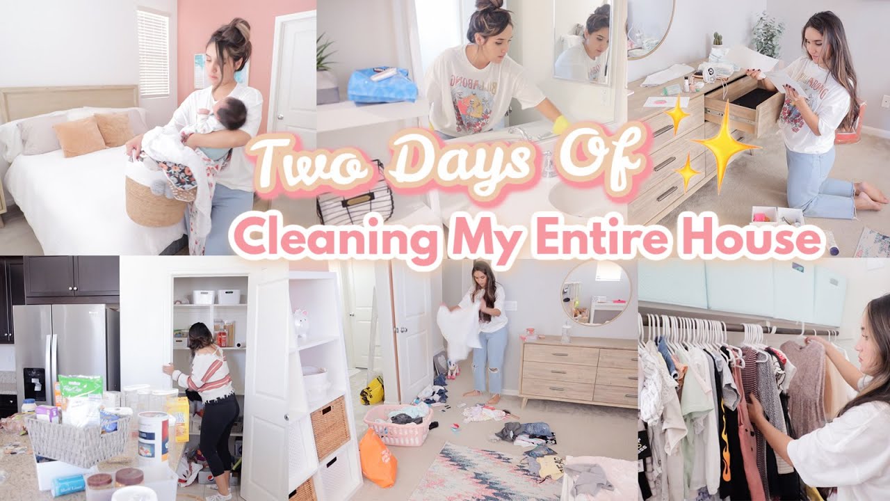 CLEANING MY ENTIRE HOUSE // All Day Cleaning Motivation 2020