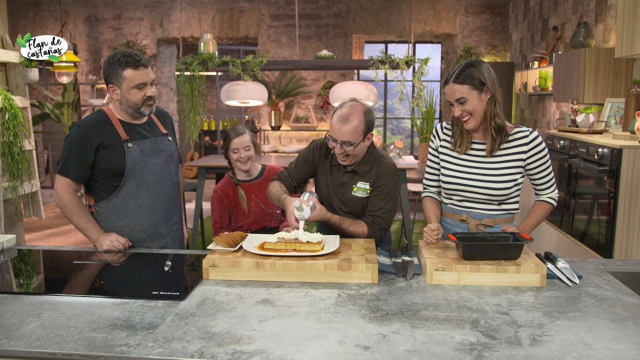 Receta:  Flan de castañas asadas
