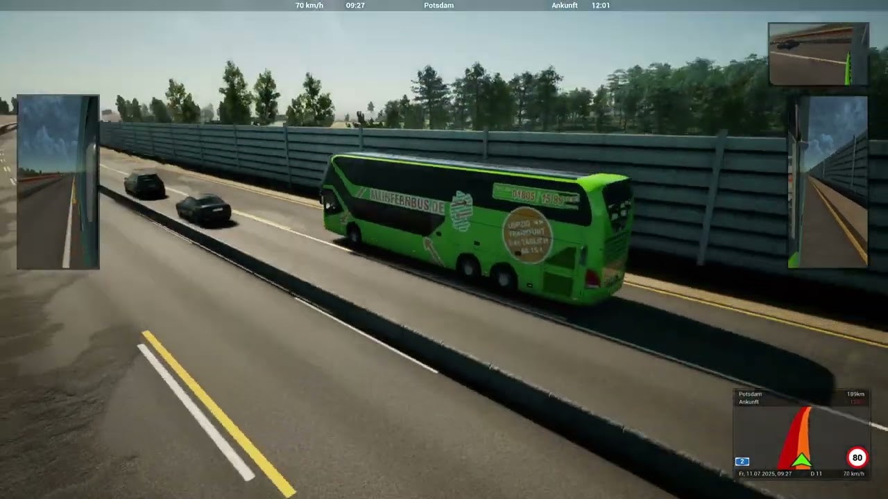 Fernbus Simulator Ps5 #24 Wolfsburg Potsdam und Berlin 9. Teilabschnitt von Salzburg nach Aalborg 🏞️