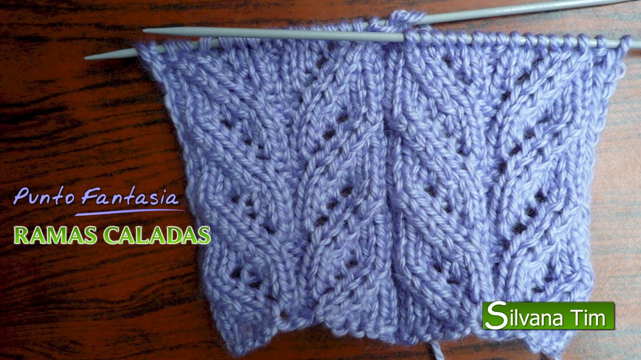 Tejido a dos agujas: Punto CALADO RAMAS CALADAS / Silvana Tim  # 38