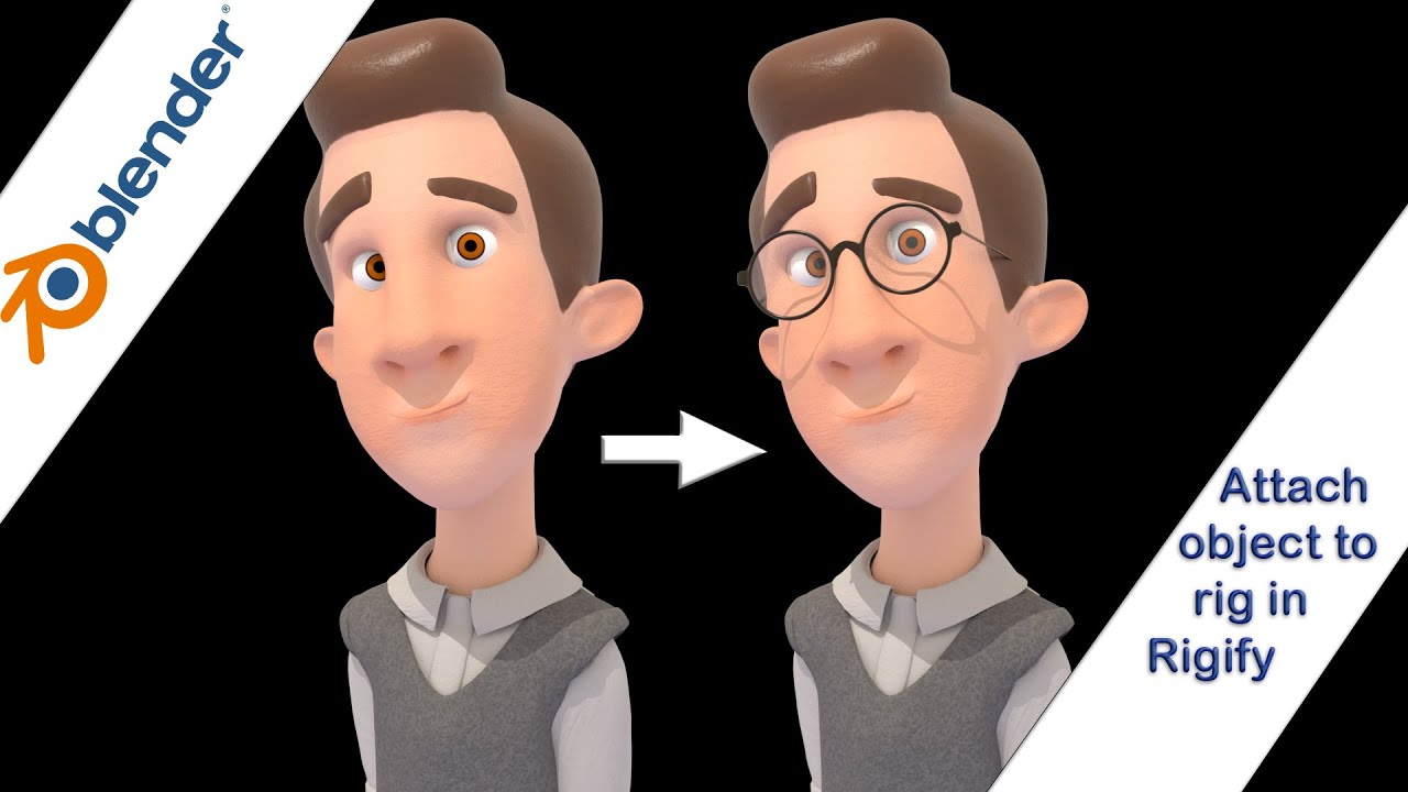 Как привязать объект к вашей Rigify-оснастке в Blender