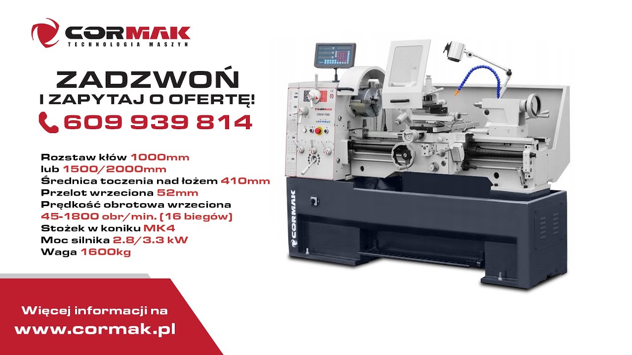 Tokarka Smart 410x1000 - następcą tokarek TUW 40