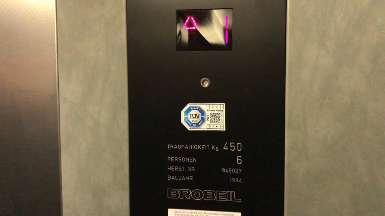 Original 1994 Brobeil Aufzüge Elevator at office building, Stuttgart-Sillenbuch