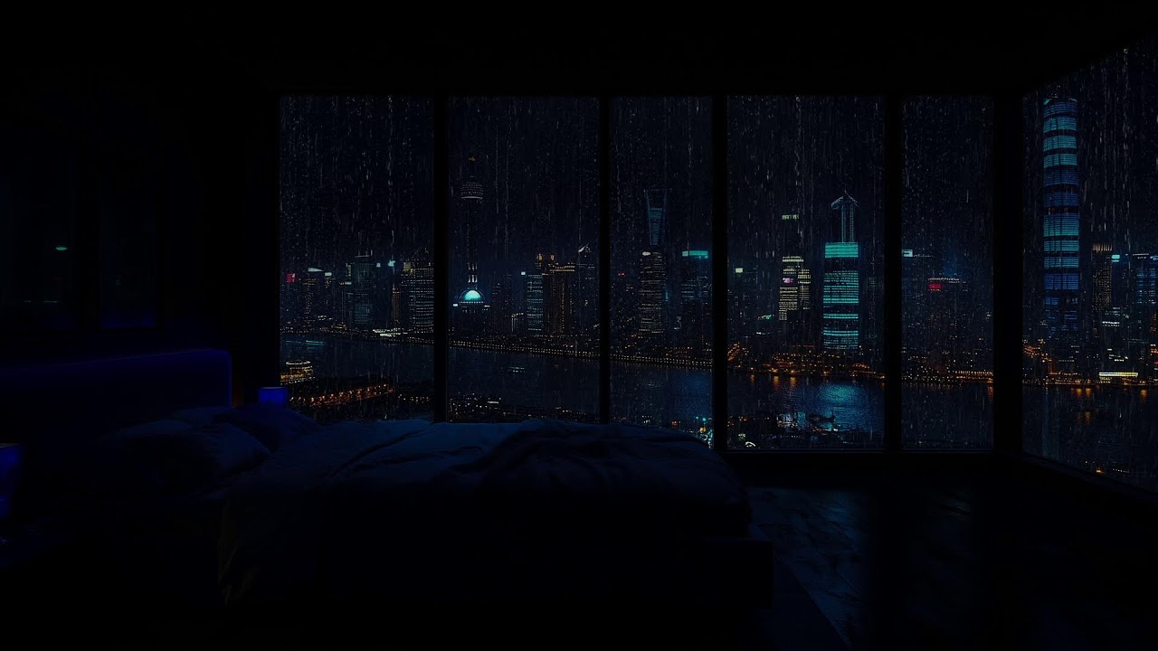 Rainy Urban Nights - Healing Sounds for Study, Sleep, and Serenity 🌧️ Find Peace and Relaxation