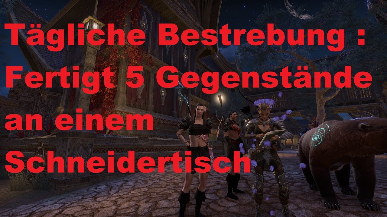 T&auml;gliche Bestrebung : Fertigt 5 Gegenst&auml;nde an einem Schneidertisch