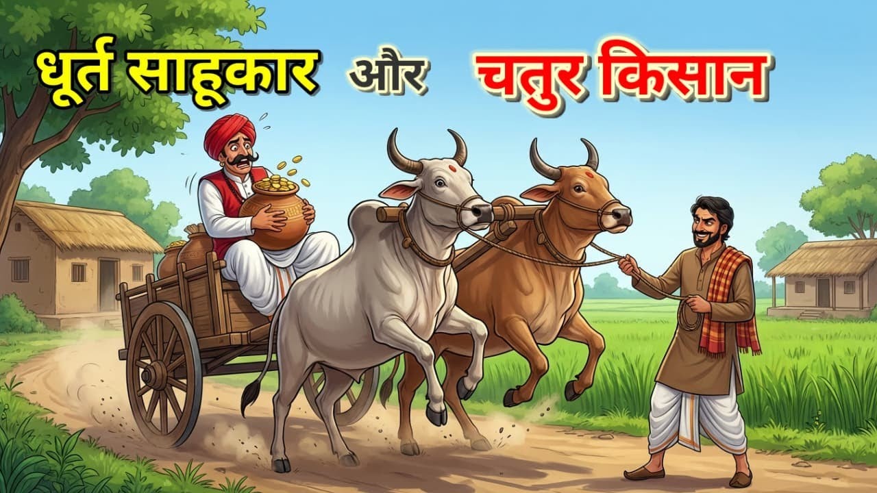 💠 धूर्त साहूकार और चतुर किसान | Moral Story | शिक्षाप्रद कहानी |Panchtantra ki kahani |Bedtime story
