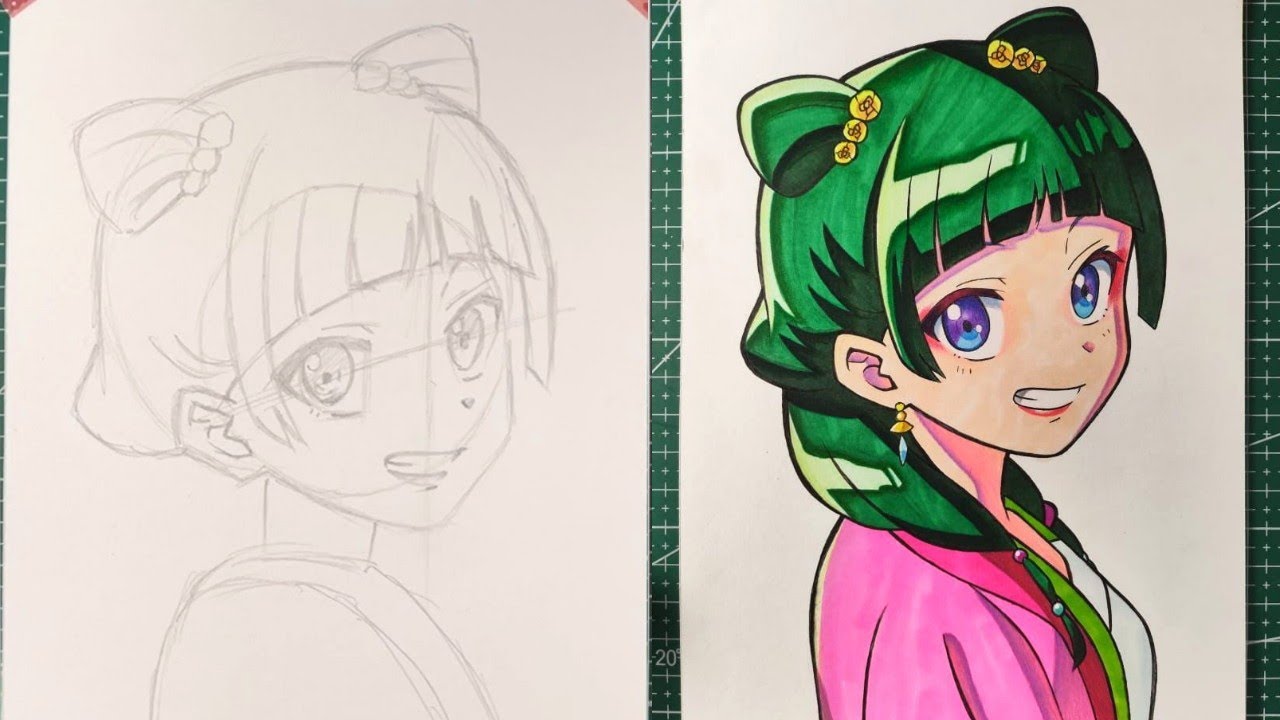 How to draw anime girl Maomao | easy to draw | drawing tutorial for beginners