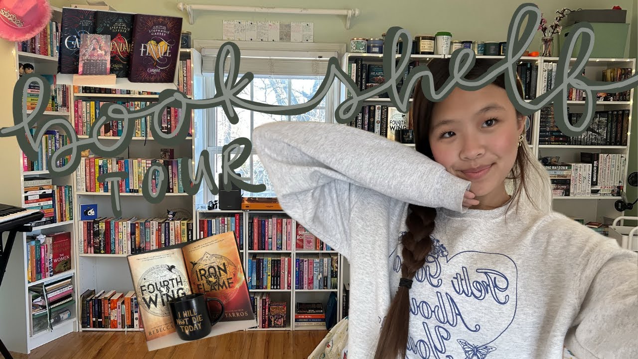 bookshelf tour | physical tbr, every book i own, room tour  ˖  ⊹ ࣪  ౨ৎ˚₊