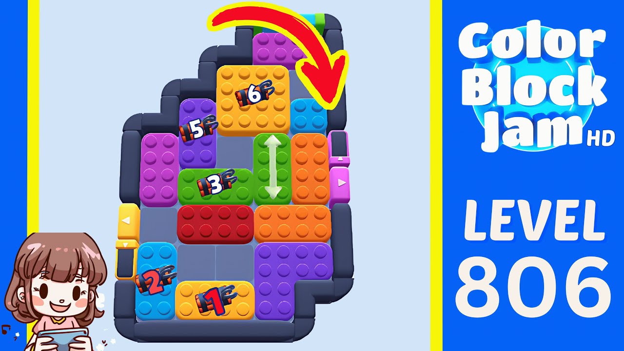 Color Block Jam Level 806 Solution Walkthrough