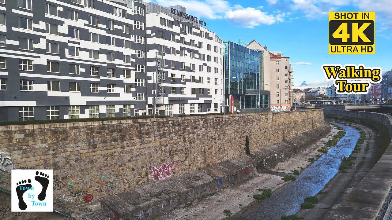 💥 Wien, Vienna, Wienfluss, Sch&ouml;nbrunner Schlo&szlig;strasse, Margareteng&uuml;rtel, City Walk, 4k, 60fps