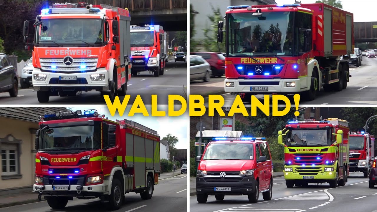 [🌲🔥 WALDBRAND IN HILDEN!] - Seltene Sonderfahrzeuge | Einsatzfahrten verschiedener Feuerwehren! 🚒