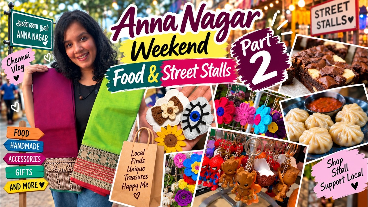 Anna Nagar Weekend Street Shopping & Food Vlog 😃 PART 2