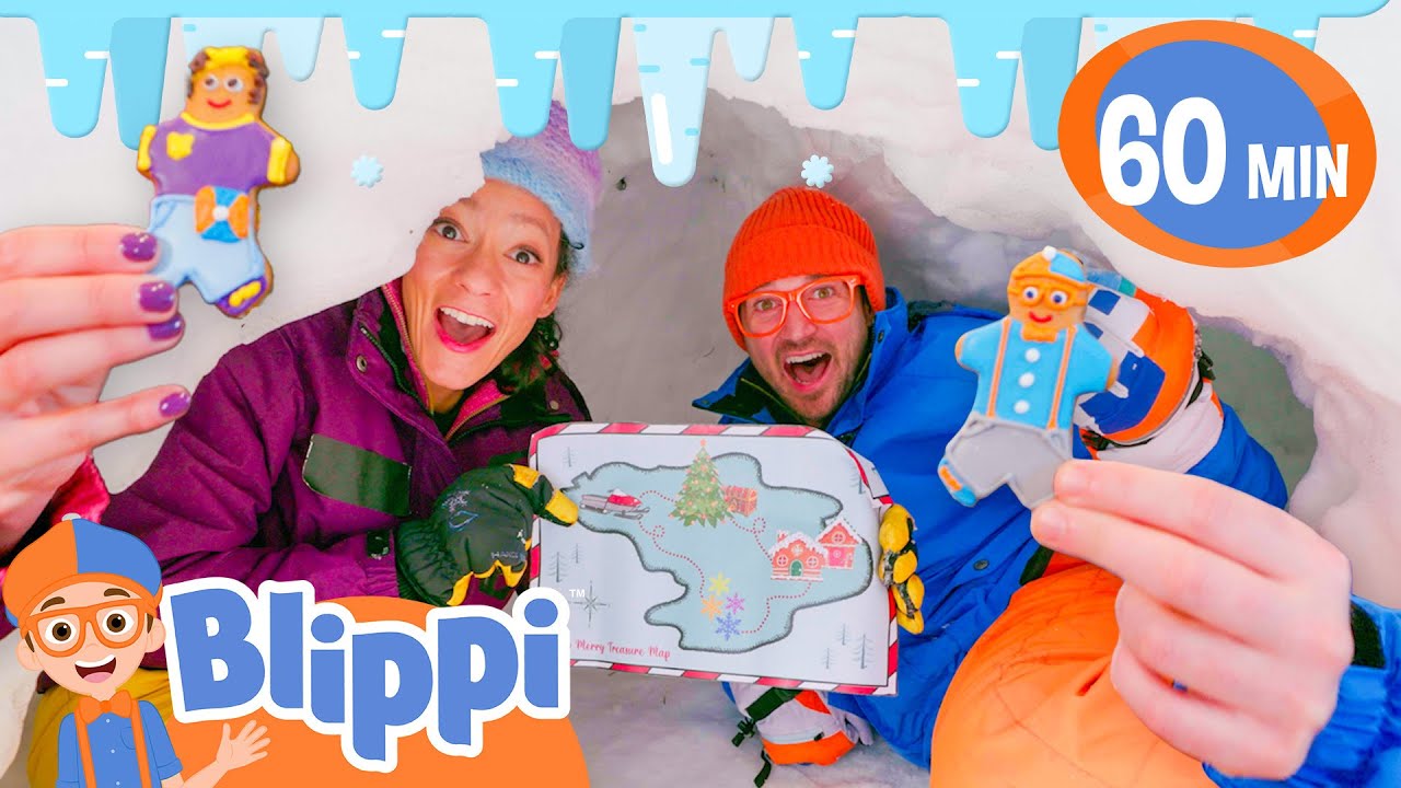 Blippi and Meekah's Very Merry Treasure Hunt - Blippi | Educational Videos for Kids