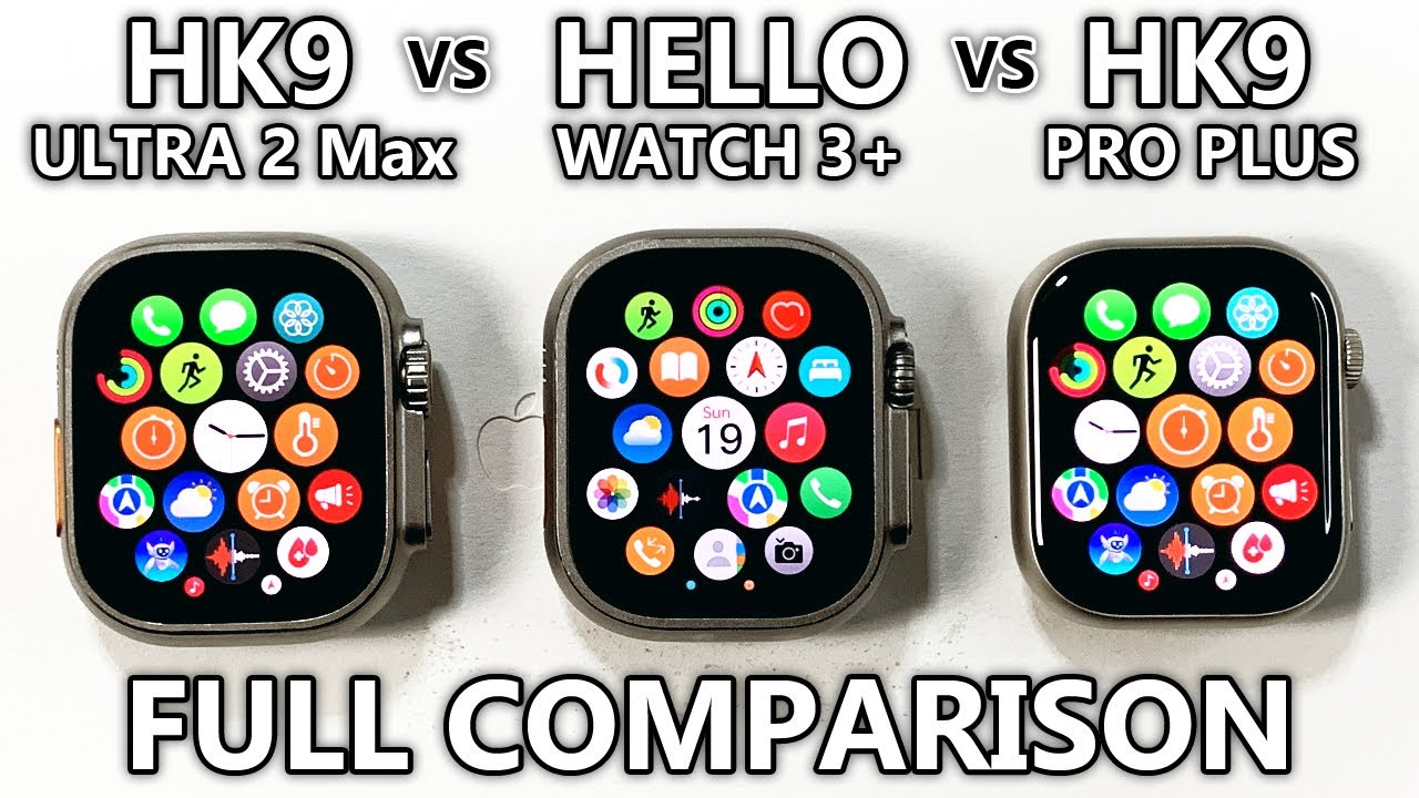 HK9 Ultra 2 Max vs Hello Watch 3 Plus vs HK9 Pro Plus FULL COMPARISON Best Sport SmartWatches 2024!