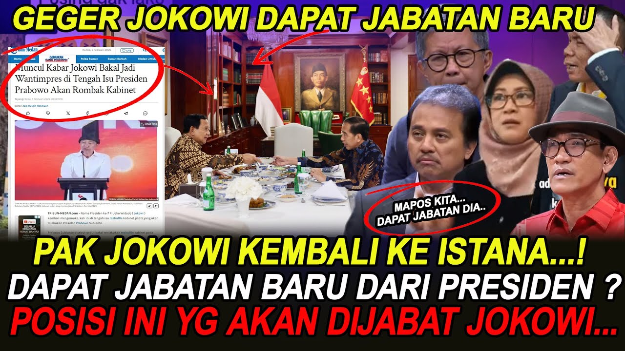 GEGER SEJAGAD ! PAK JOKOWI KEMBALIK KE ISTANA DAPAT JABATAN BARU DARI PAK PRESIDEN PRABOWO!?