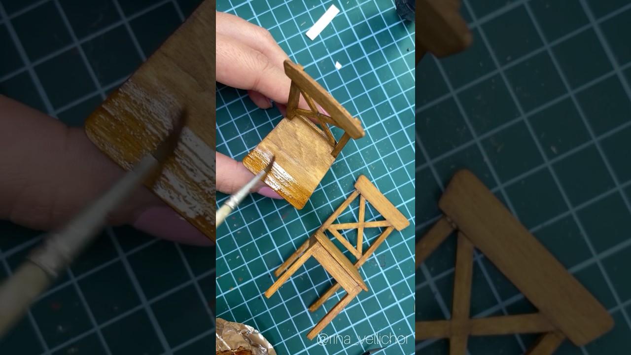 DIY Miniature chair inspired by Ikea Ingolf in 1:12 scale 🏡 Dollhouse furniture