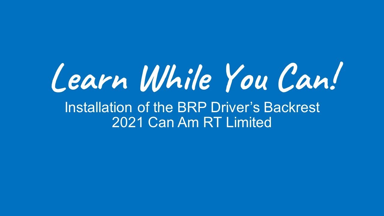 Installation of BRP Backrest on a 2021 RT Limited