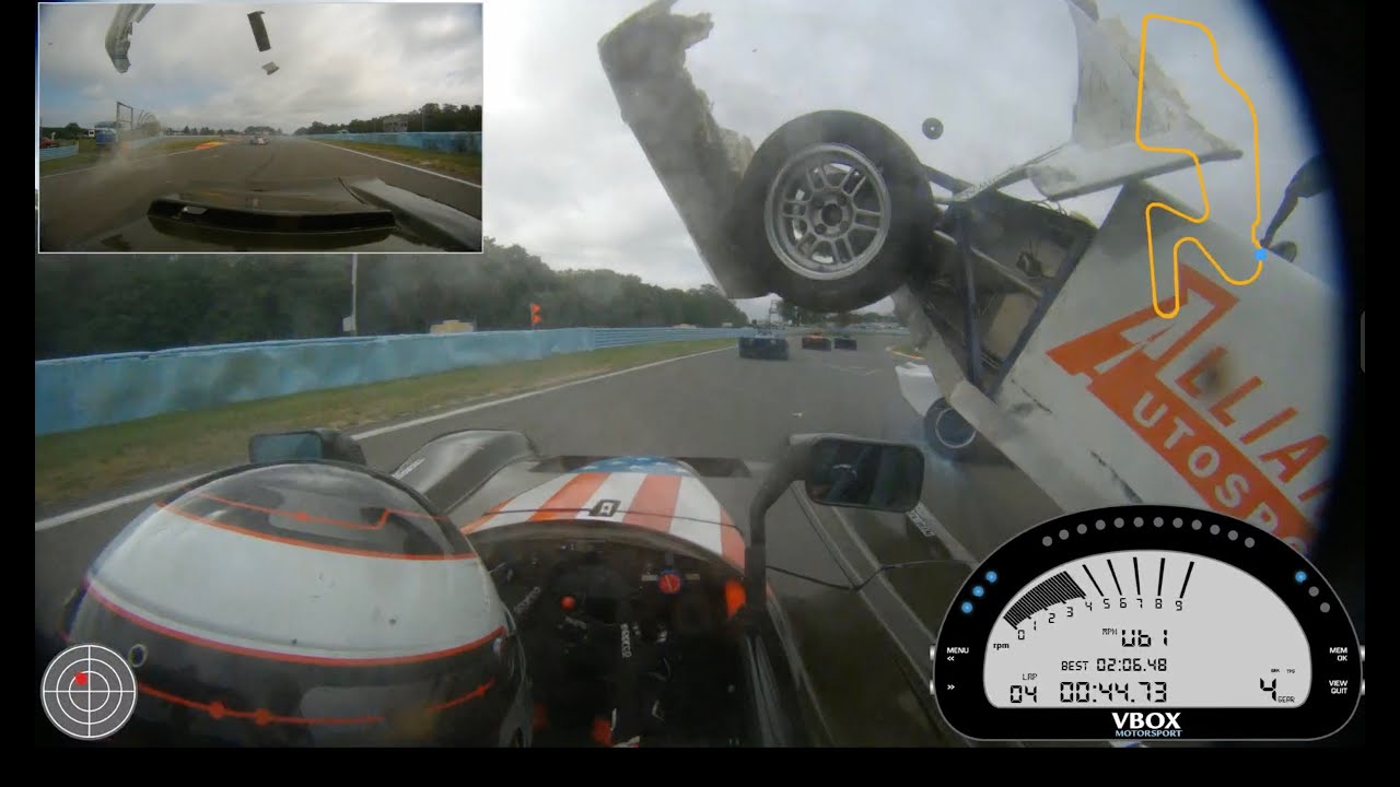 Watkins Glen Flying Cars - SRF3 Q2 Crash