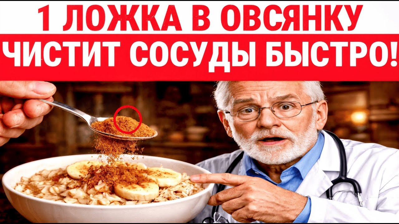 Вам За 60? ДОБАВЛЯЙ ЭТО в Овсянку, Чтобы Остановить Закупорку Артерий за Ночь! ЗДОРОВЬЕ ПОЖИЛЫХ