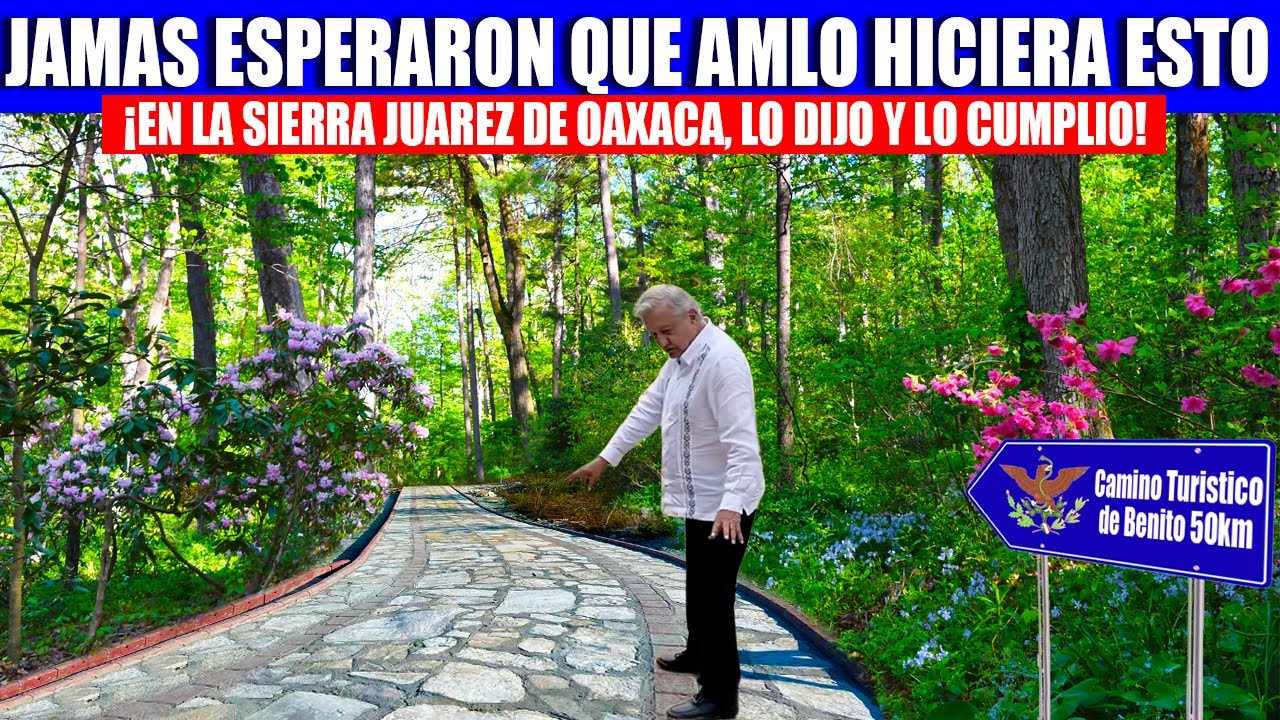 El pueblo llora de felicidad al ver el camino de Benito Juarez, que AMLO mando a construir.