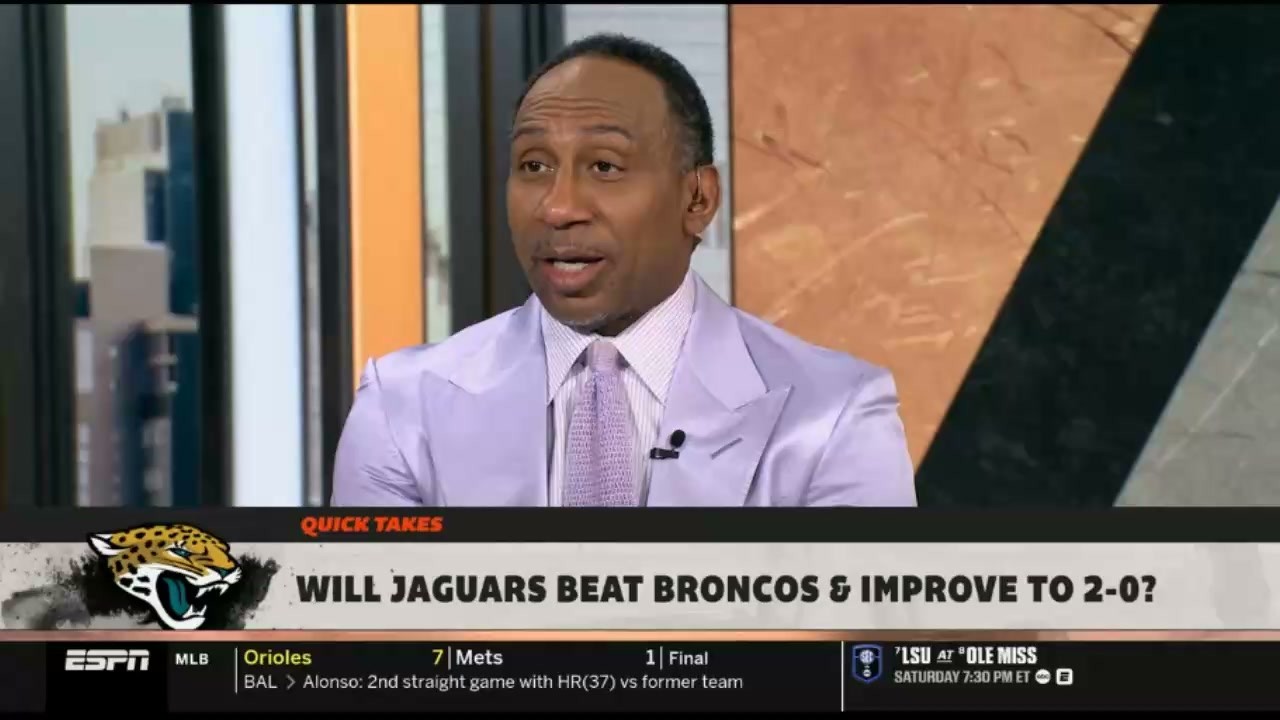 FIRST TAKE | Stephen A. Smith claims Trevor Lawrence & Jaguars will beat Broncos to improve 2-0