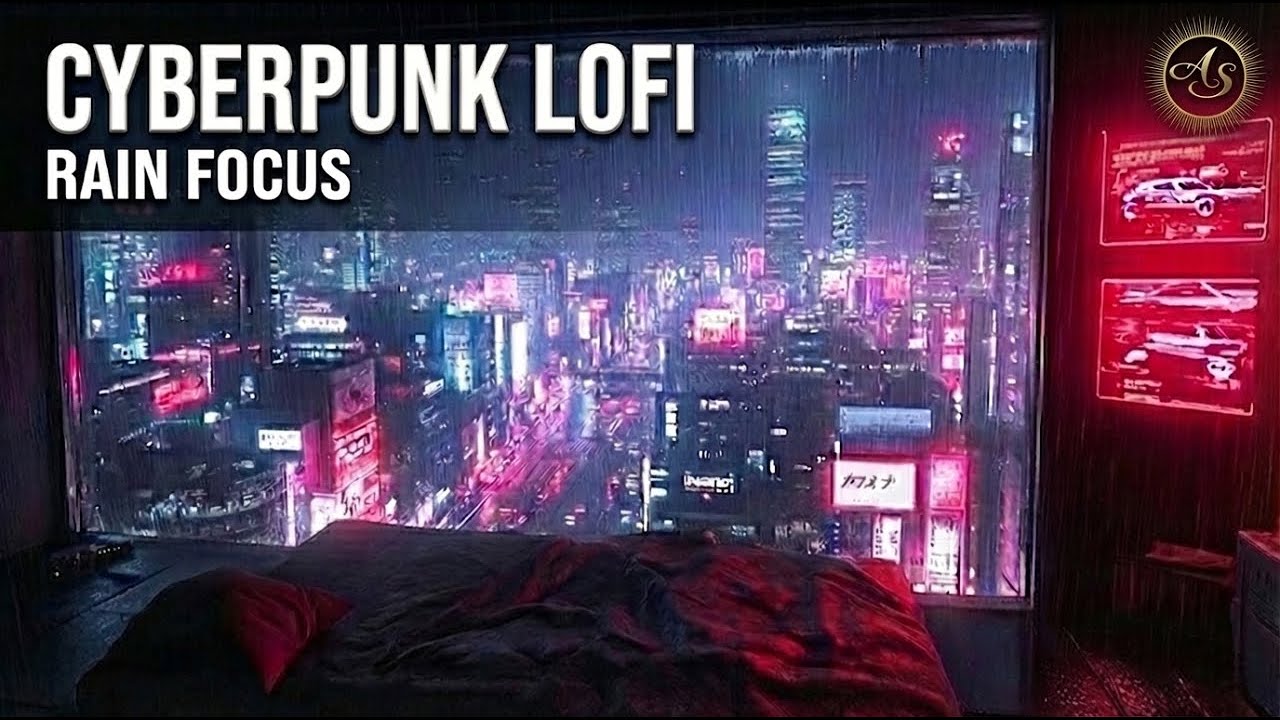 Cyberpunk Lofi Rain — 1 Hour Coding & Deep Focus (Neon Noir)