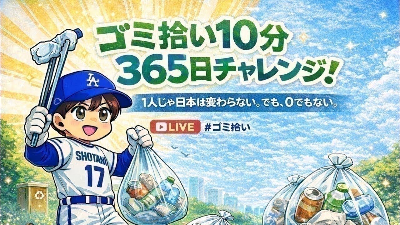 毎日ゴミ(運)拾い10分365日チャレンジ【day40