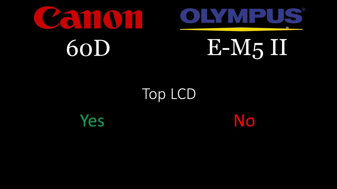 Canon 60D vs Olympus E M5 II - which is better?