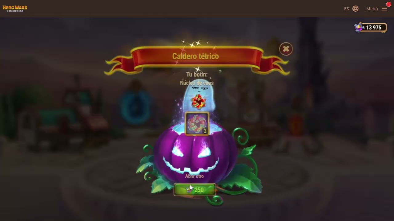 Hero Wars Spooky Festival - I spend 22,725 ghost candies and i got 10 festival coins - November 2025