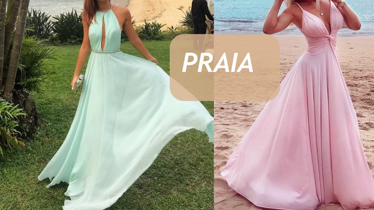 MADRINHA DE CASAMENTO NA PARIA| COMO USAR VESTIDO LONGO NA PRAIA