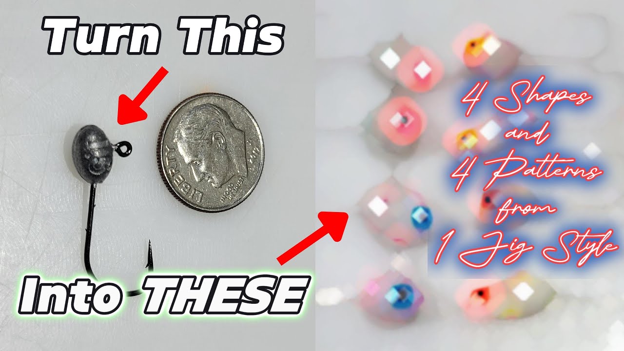 DIY Glow Ice Fishing Jigs for $1 Each | 4 Shapes, 4 Patterns From A Single Jig Style