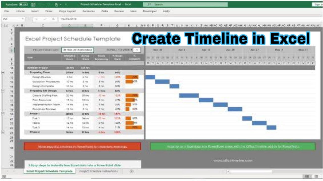 How to Create a Timeline in Excel || how to create a timeline in excel