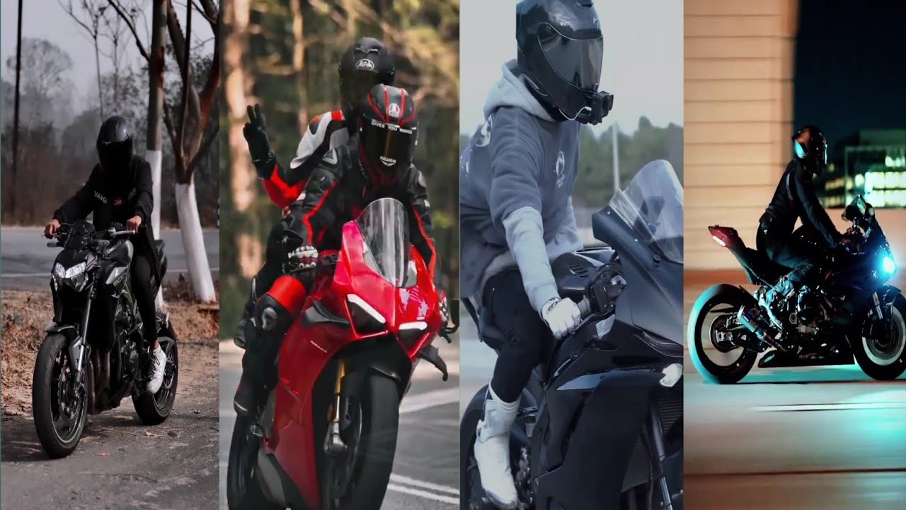 Part–4 Awesome Crazy Rider 🏍️ Super Bike Status 🖤 Heavy Rider Status 🖤 NINJA H2 🏆 BMWS1000RR