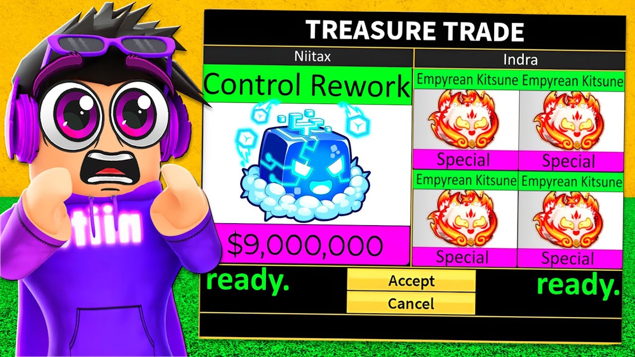 Торговля CONTROL REWORK в Blox Fruits в течение 24 часов...