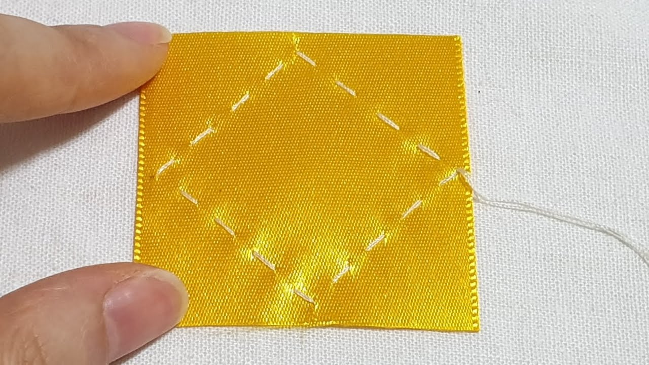 Super Easy Ribbon Flower Making Tutorial - Hand Embroidery Amazing Trick - Sewing Hack