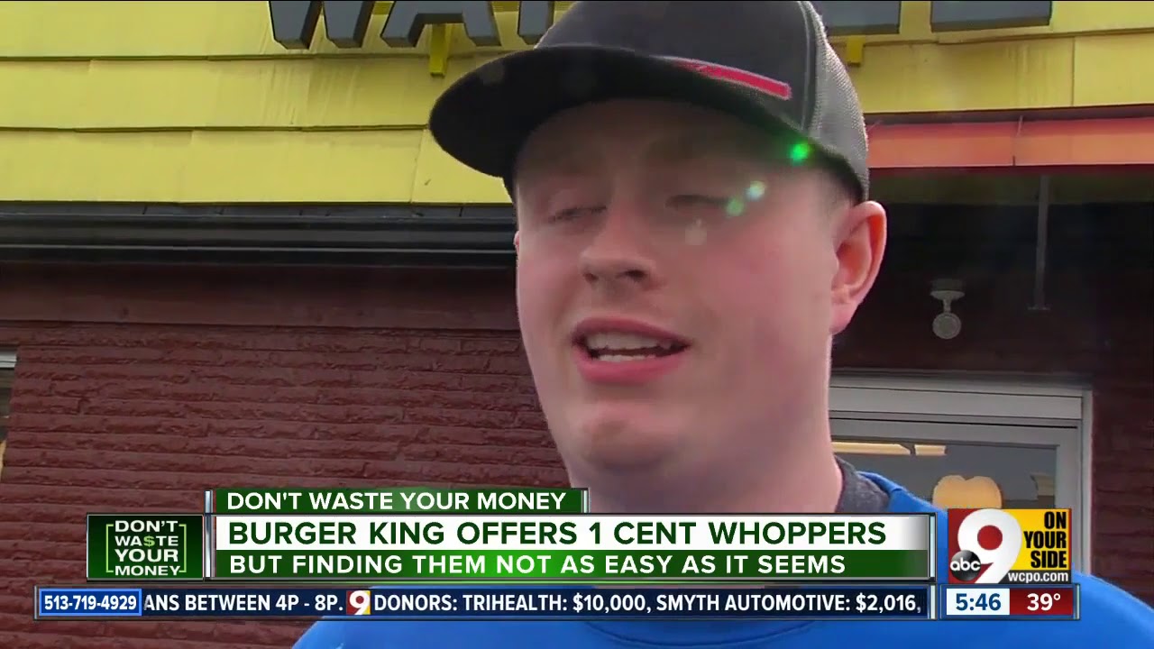 A Burger King Whopper for 1 cent? Only at McDonald's