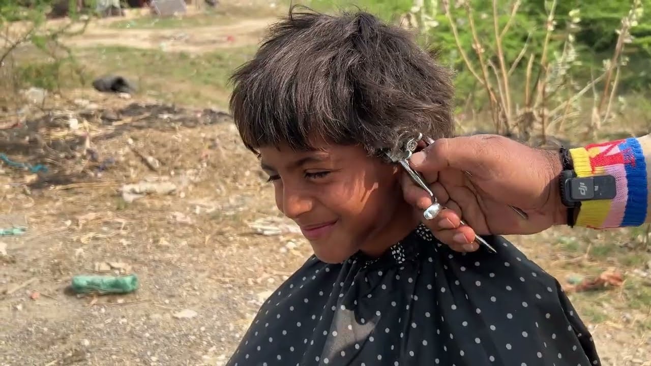 ASMR Haircut: Little Boy's Full Village Transformation & Grooming ✨ | Roadside Barber
