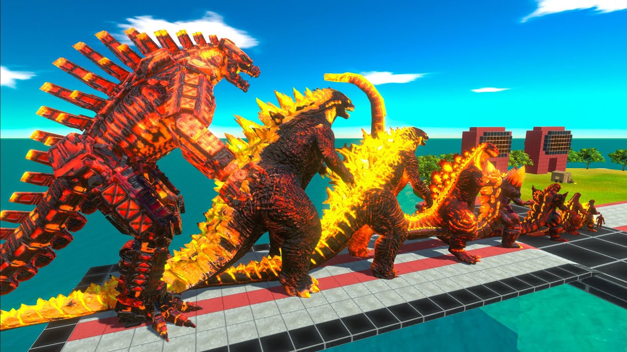 EVOLUTION of NUCLEAR MECHAGODZILLA Size Comparison VS Team Dark GODZILLA 2014 x KONG + GIGAN - ARBS