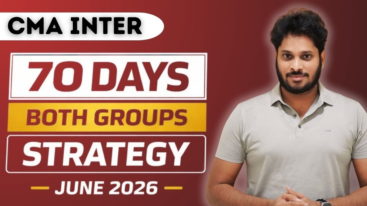 CMA Inter Both Groups Preparation Strategy | CMA Inter Strategy | June 2026 Exams
