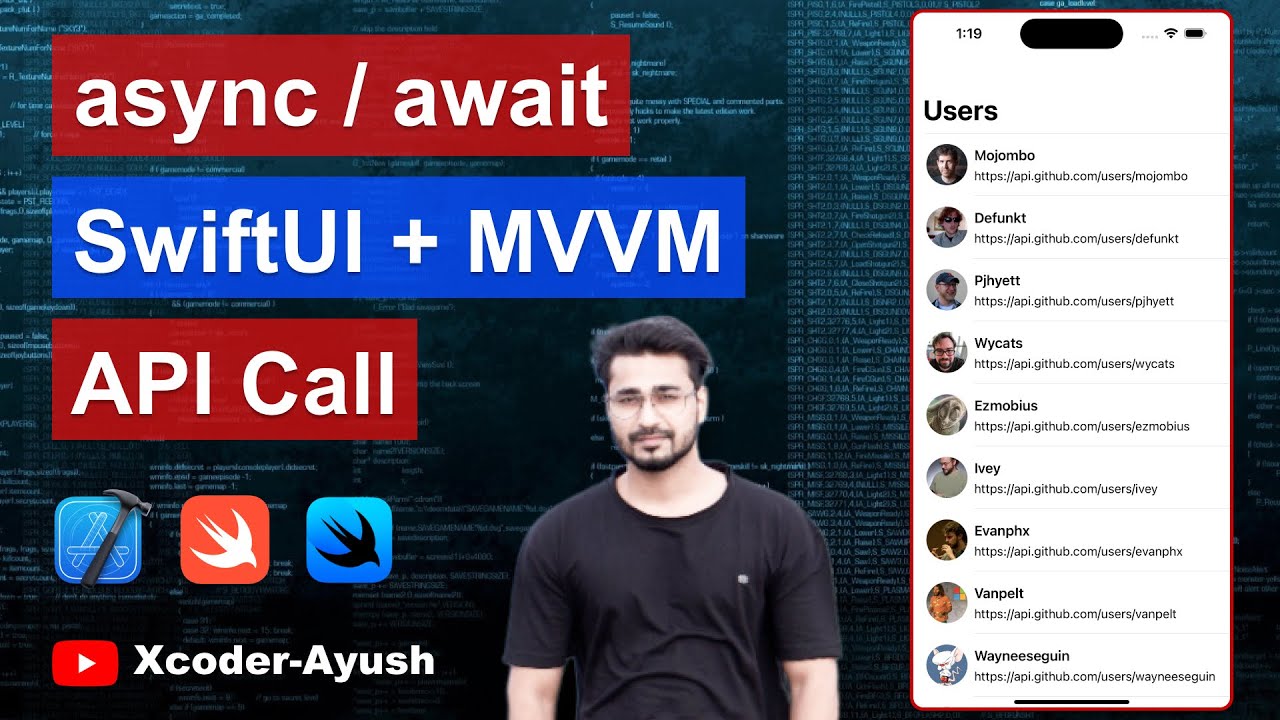 How to use async/await + SwiftUI + MVVM + API Call (URLSession) + Swift in Xcode-15 (iOS Dev) #ios