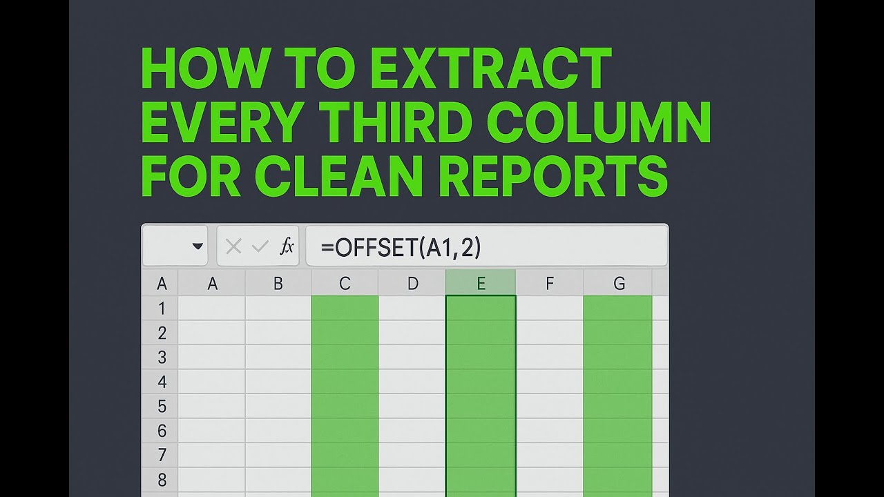 How To Pull Data From Every 3rd Column