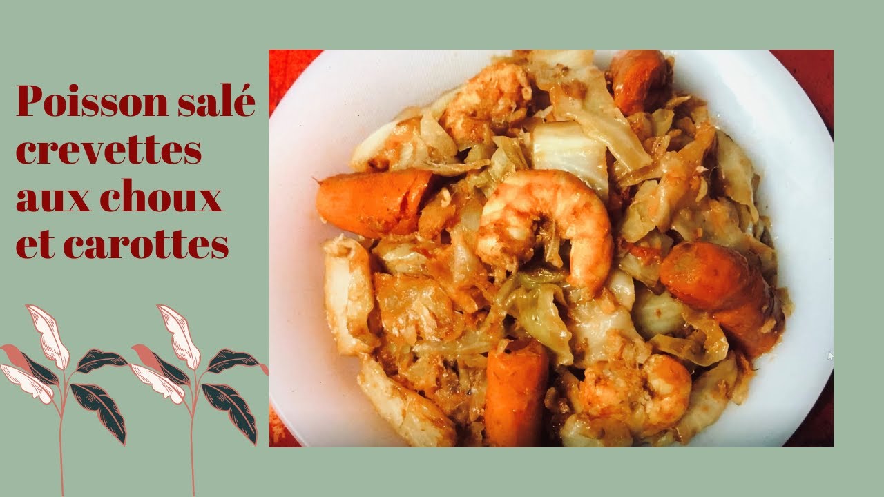Cuisine gabonaise🇬🇦 - Poissons salés aux chou et crevettes
