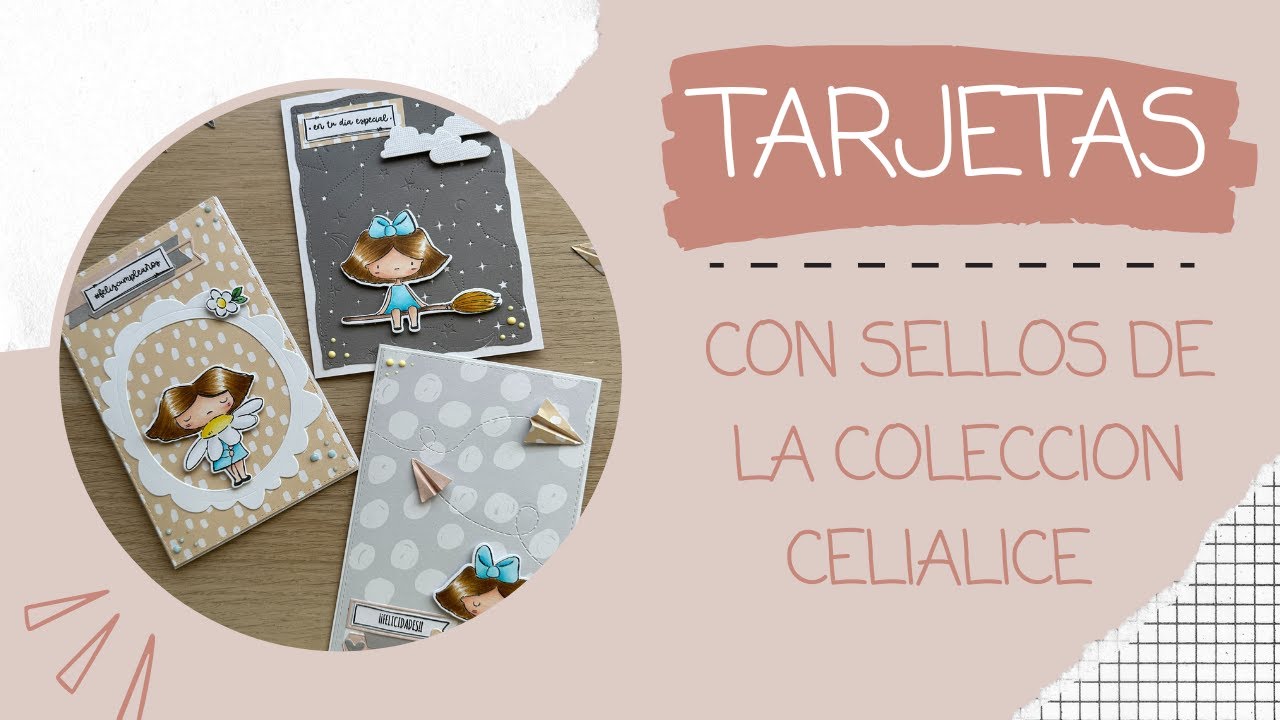 TARJETERIA - Coloreo sellos de la colección CeliAlice de Alua Cid