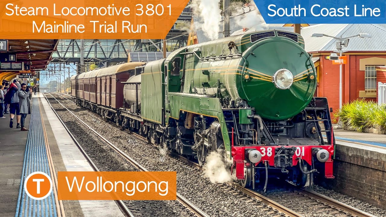 Transport for Sydney Vlog 670: Wollongong Part 3 + Steam Locomotive 3801 Mainline Trial Run
